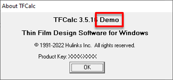 TFCalc Installation Hulinks Inc 