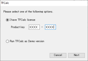 TFCalc Installation Hulinks Inc 
