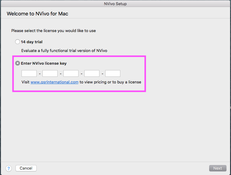 nvivo 12 license key